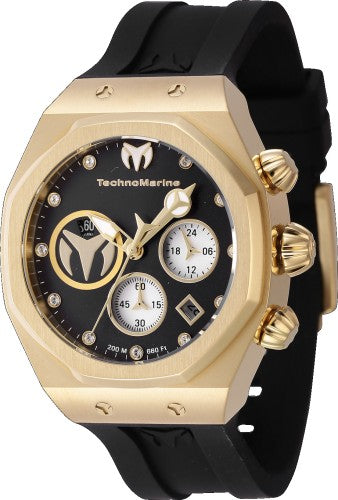 Technomarine Men's TM-523007 Reef Quartz Chronograph Silver, Black Dial Watch