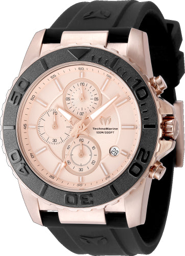 Technomarine Men's TM-725007 Sea Quartz Chronograph Rose Gold Dial Watch