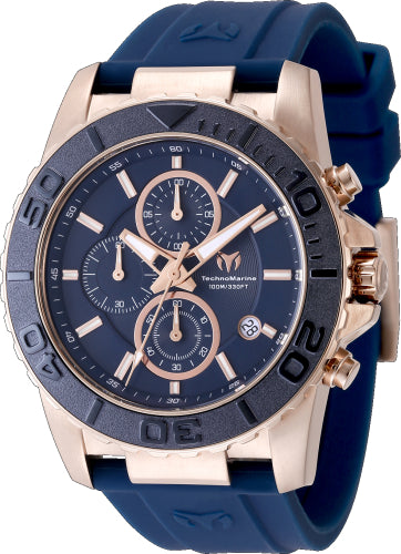 Technomarine Men's TM-725008 Sea Quartz Chronograph Blue Dial Watch