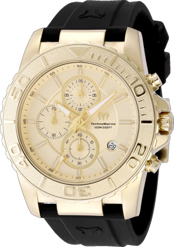Technomarine Men's TM-725009 Sea Quartz Chronograph Gold Dial Watch