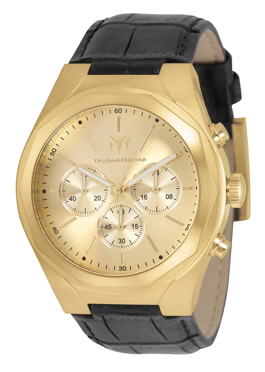 Technomarine Men's TM-820011 MoonSun Quartz 3 Hand Gold Dial Watch