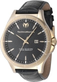 Technomarine Men's TM-822014 MoonSun Quartz 3 Hand Charcoal Dial Watch