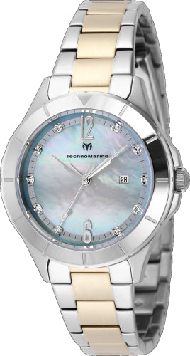 Technomarine Women's TM-825002 LUNA Quartz White, Blue Dial Watch