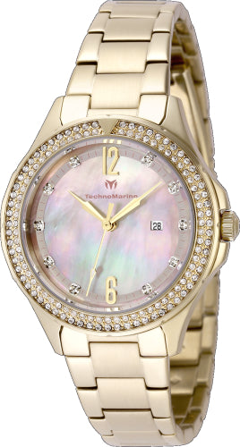 Technomarine Women's TM-825003 LUNA  Quartz 3 Hand Pink, White Dial Watch
