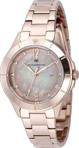 Technomarine Women's TM-826002 LUNA Quartz Pink, White Dial Watch
