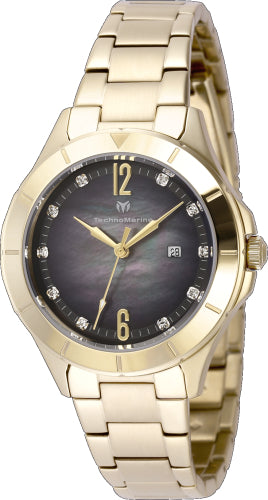 Technomarine Women's TM-826003 LUNA Quartz White, Black Dial Watch
