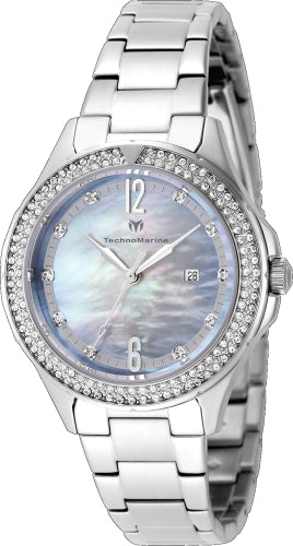 Technomarine Women's TM-826007 LUNA Quartz White, Blue Dial Watch