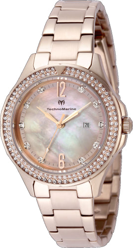 Technomarine Women's TM-826009 LUNA Quartz Pink, White Dial Watch