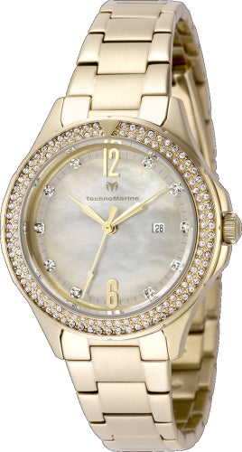 Technomarine Women's TM-826012 LUNA Quartz Yellow, White Dial Watch