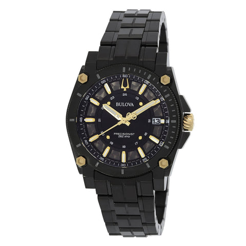 Bulova Precisionist  Men's Black Bracelet Quartz Watch - 98B408