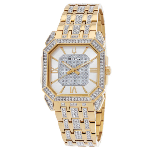 Bulova Octava  Men's Gold-Silver Two tone Bracelet Quartz Watch - 98A295