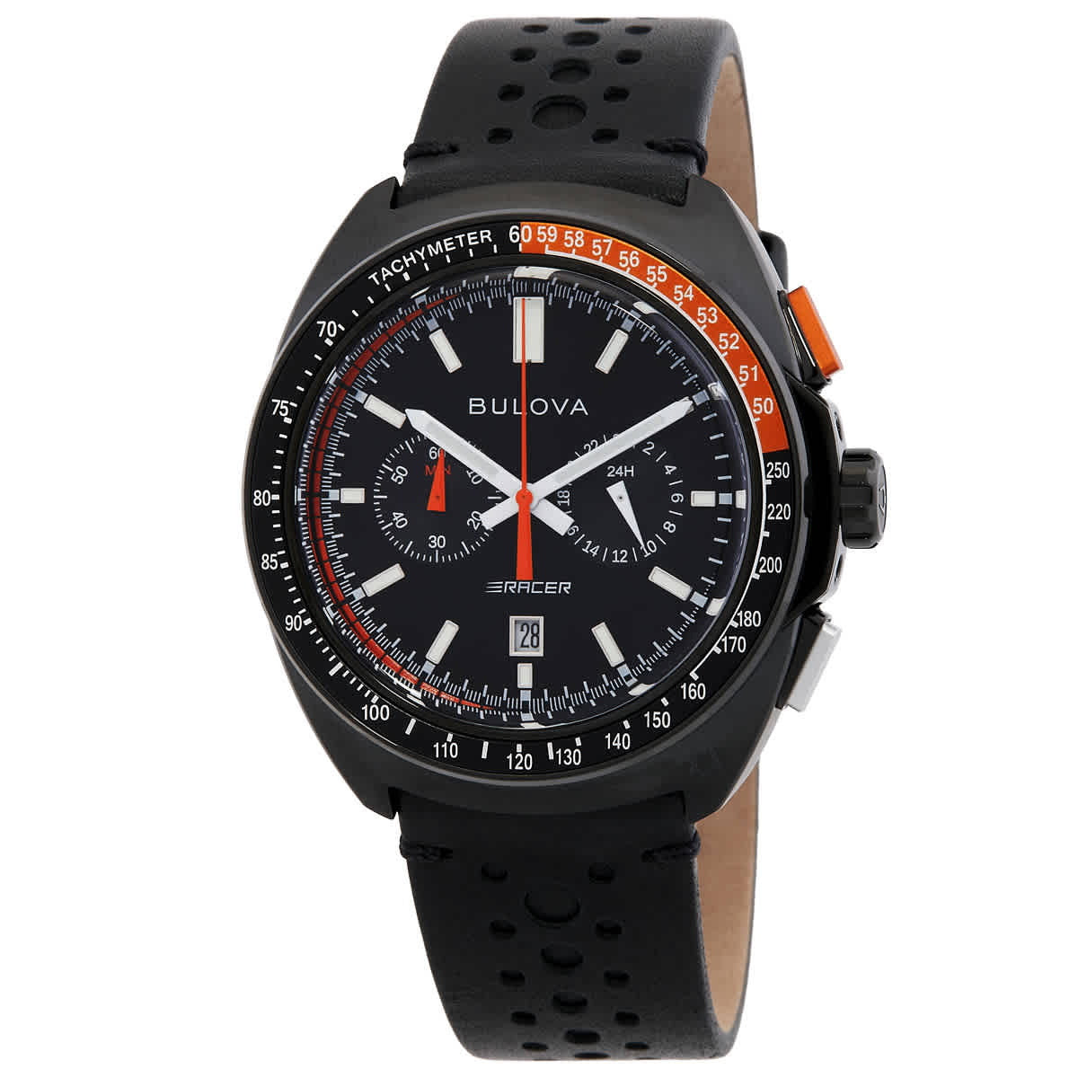 Bulova Racer  Men's Black Strap Quartz Watch - 98B428
