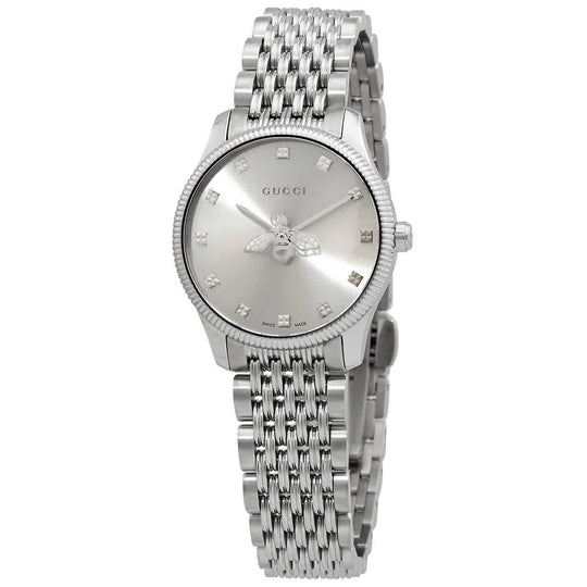 Gucci G-Timeless Women's Silver-tone Bracelet Quartz Watch - YA1265019