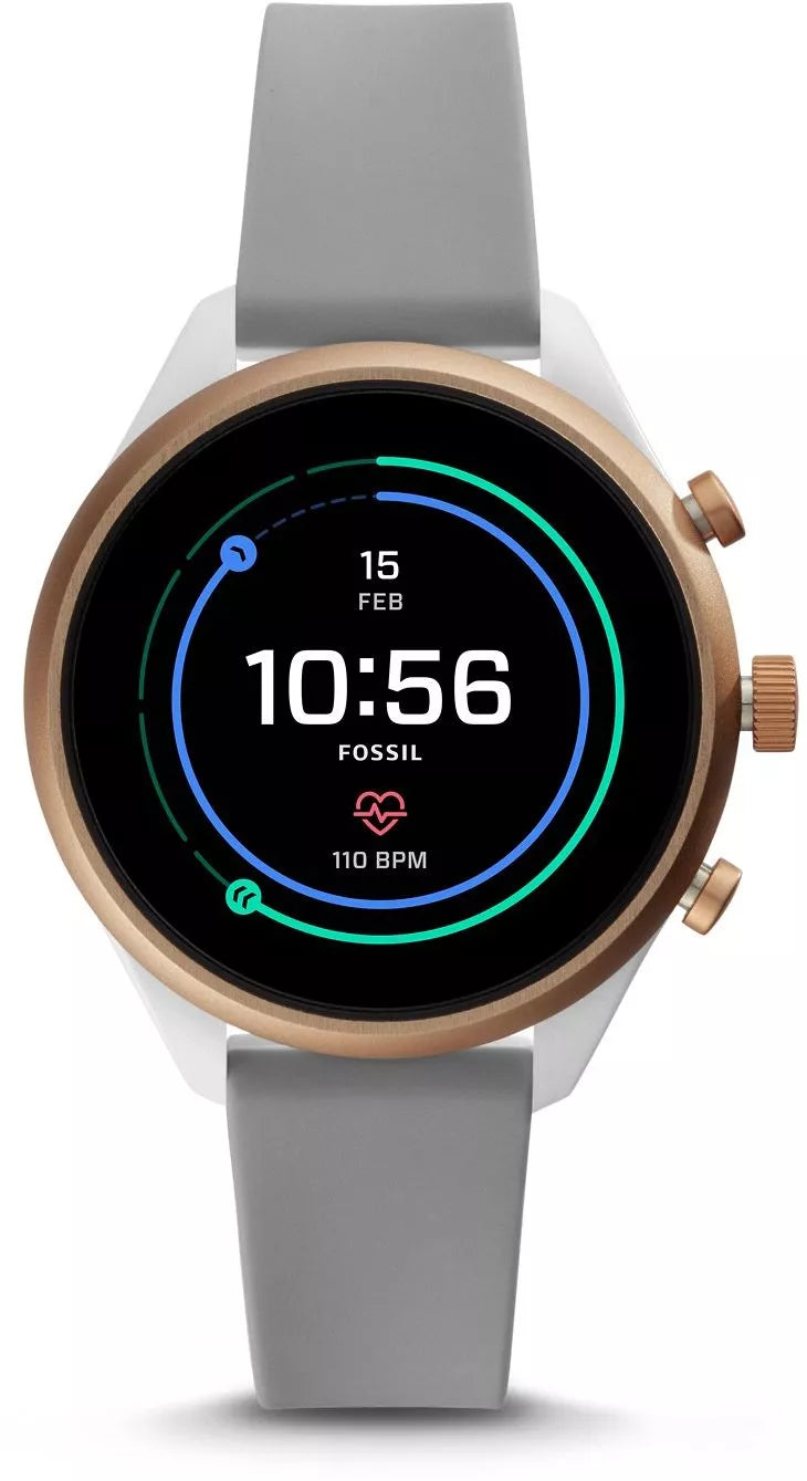 Fossil Sport Smartwatch Unisex Grey Strap Quartz Watch - FTW6025