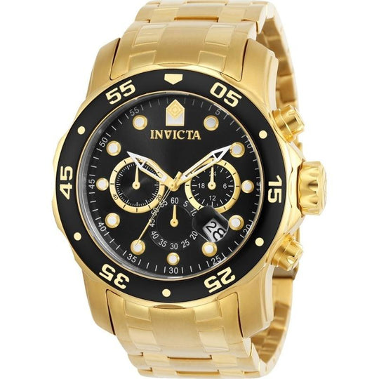 Invicta Men's 0072 Pro Diver Scuba Chronograph Gold-Tone Stainless Steel Watch