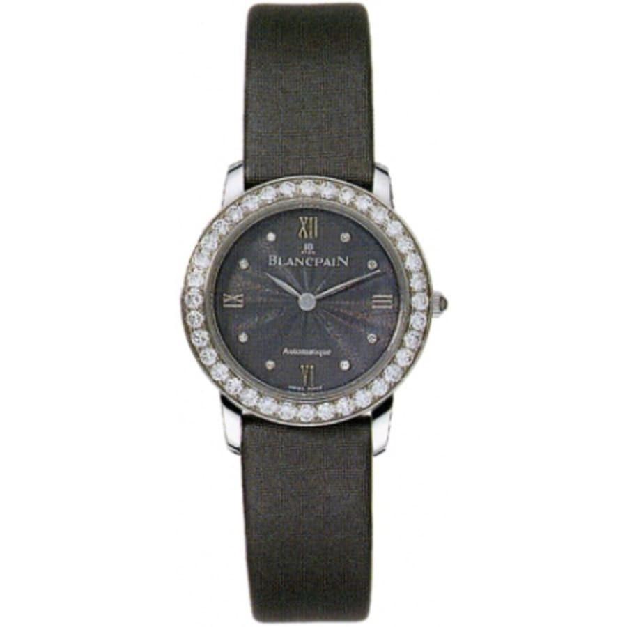 Blancpain Women's 0096-192AN-52 Villeret Diamond Black Satin Watch