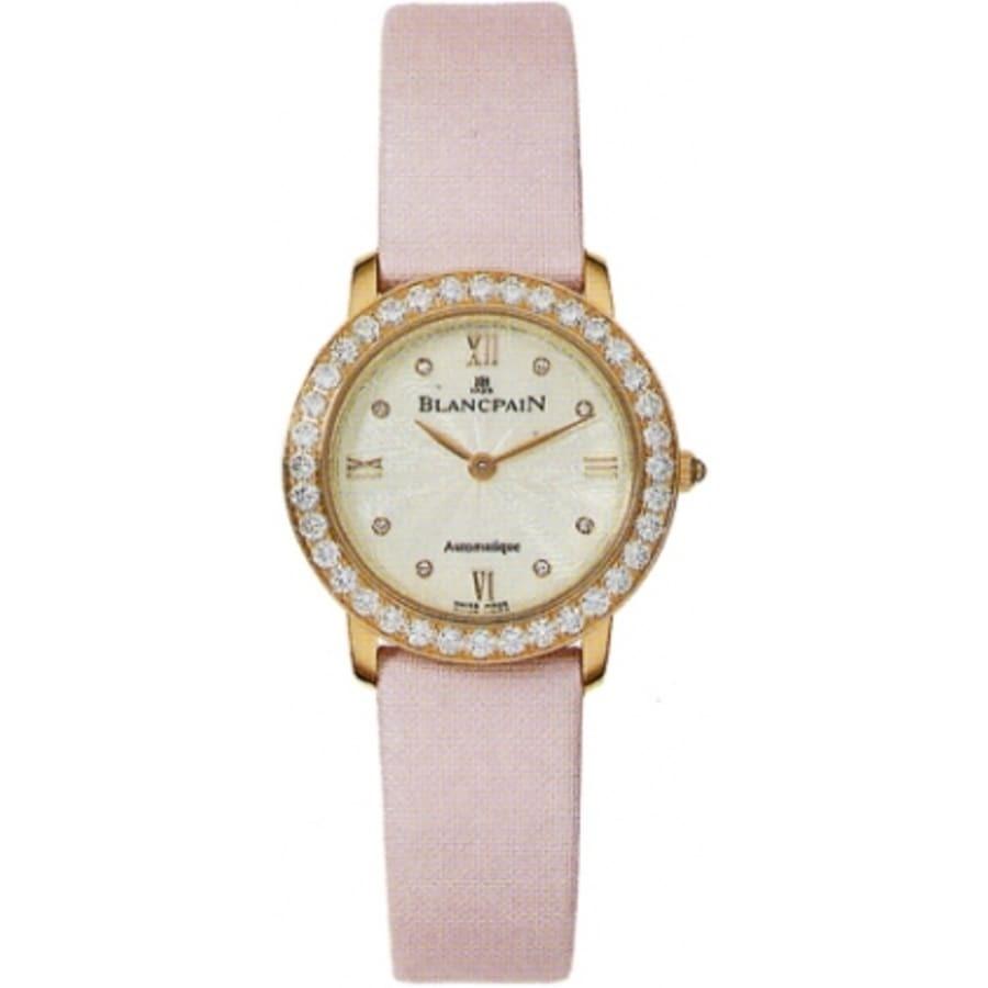 Blancpain Women's 0096-312RO-52 Villeret Diamond Pink Satin Watch