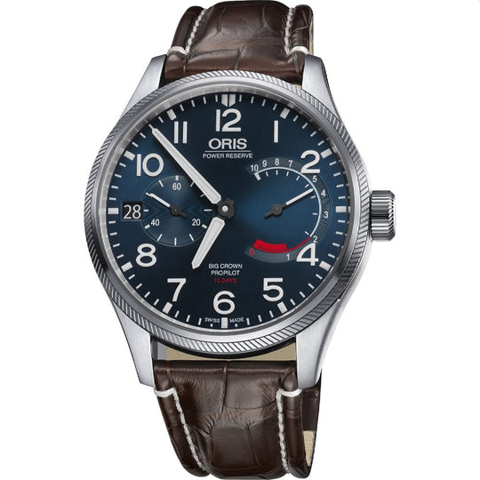Oris  Men's 01-111-7711-4165-Set-1-22-72FC Big Crown ProPilot Brown Leather Watch