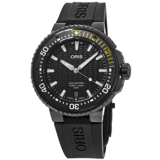 Oris  Men's 01-400-7767-7754-07-426-64BTEB Aquis Black Rubber Watch