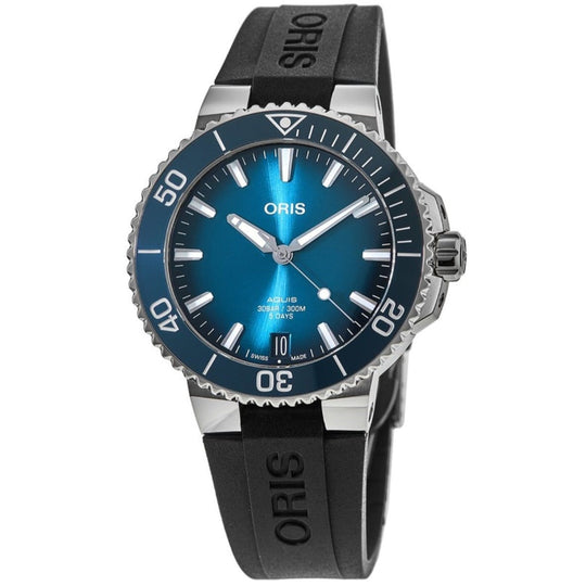 Oris  Men's 01-400-7769-4135-07-4-22-74FC Aquis Black Rubber Watch