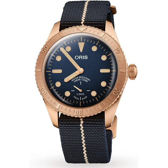 Oris  Men's 01-401-7764-3185-Set Carl Brashear Caliber 401 Five Days Power Reserve Limited Edition Two-Tone Fabric Watch