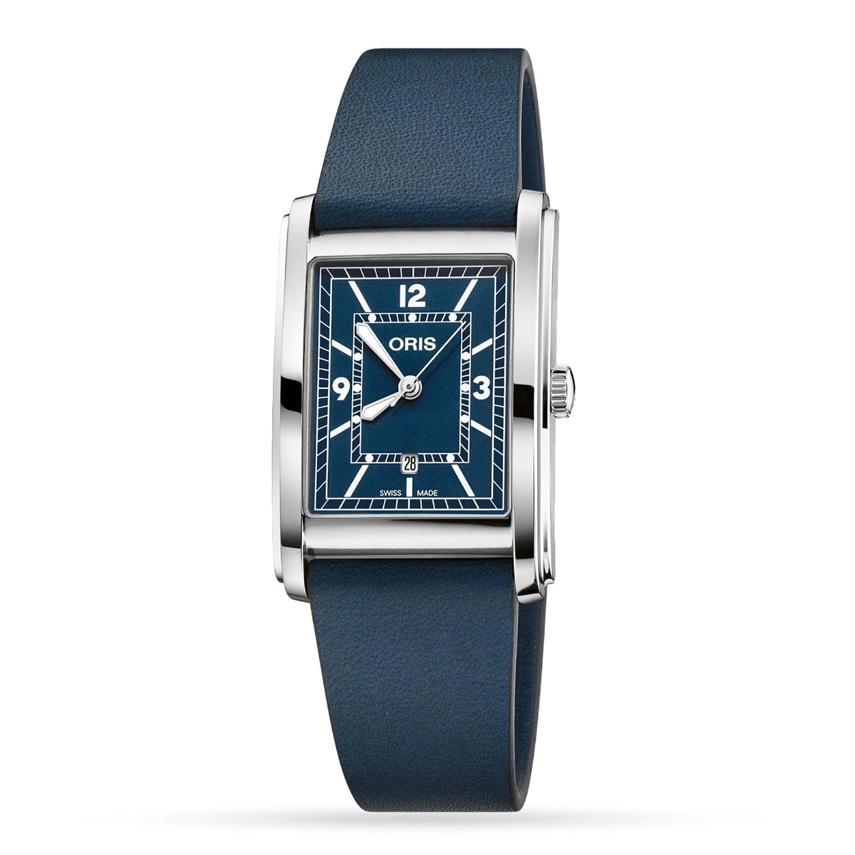 Oris  Unisex 01-561-7783-4065-07-5-19-17 Rectangular Blue Leather Watch
