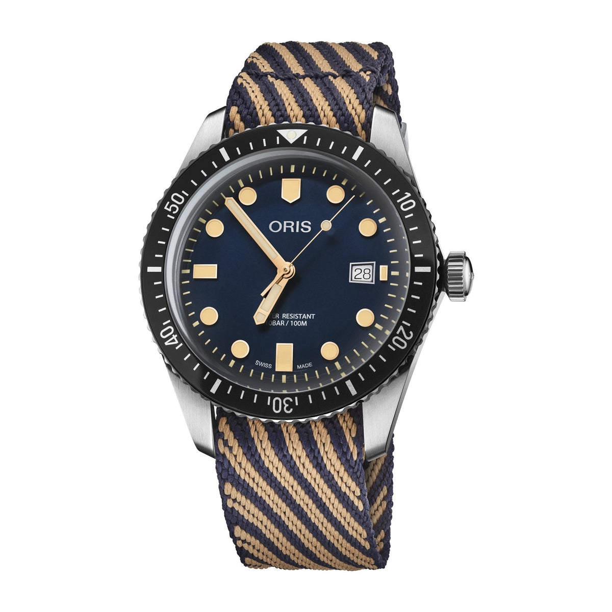 Oris  Men's 01-733-7720-4035-07-5-21-13 Divers Sixty-Five Two-Tone Fabric Watch