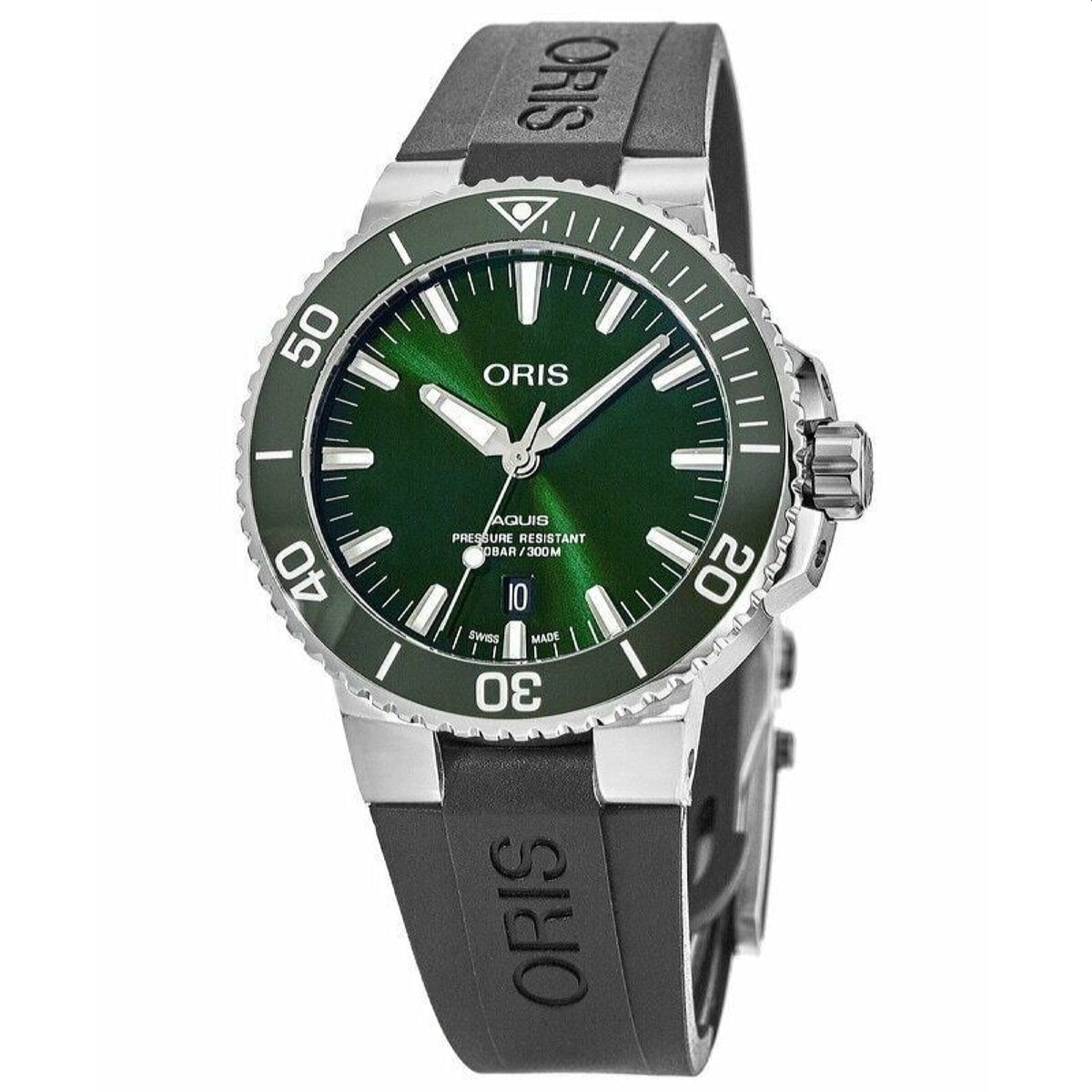 Oris  Men's 01-733-7730-4157-07-4-24-64EB Aquis Black Rubber Watch