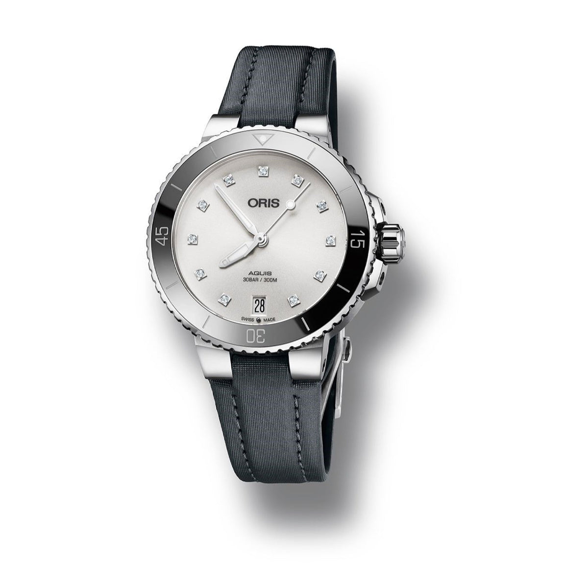 Oris  Women's 01-733-7731-4191-07-5-18-45FC Aquis Grey Textile Watch
