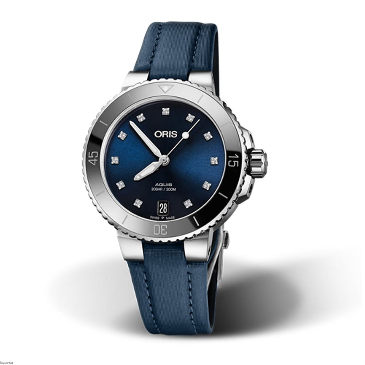 Oris  Women's 01-733-7731-4195-07-5-18-46FC Aquis Blue Fabric Watch
