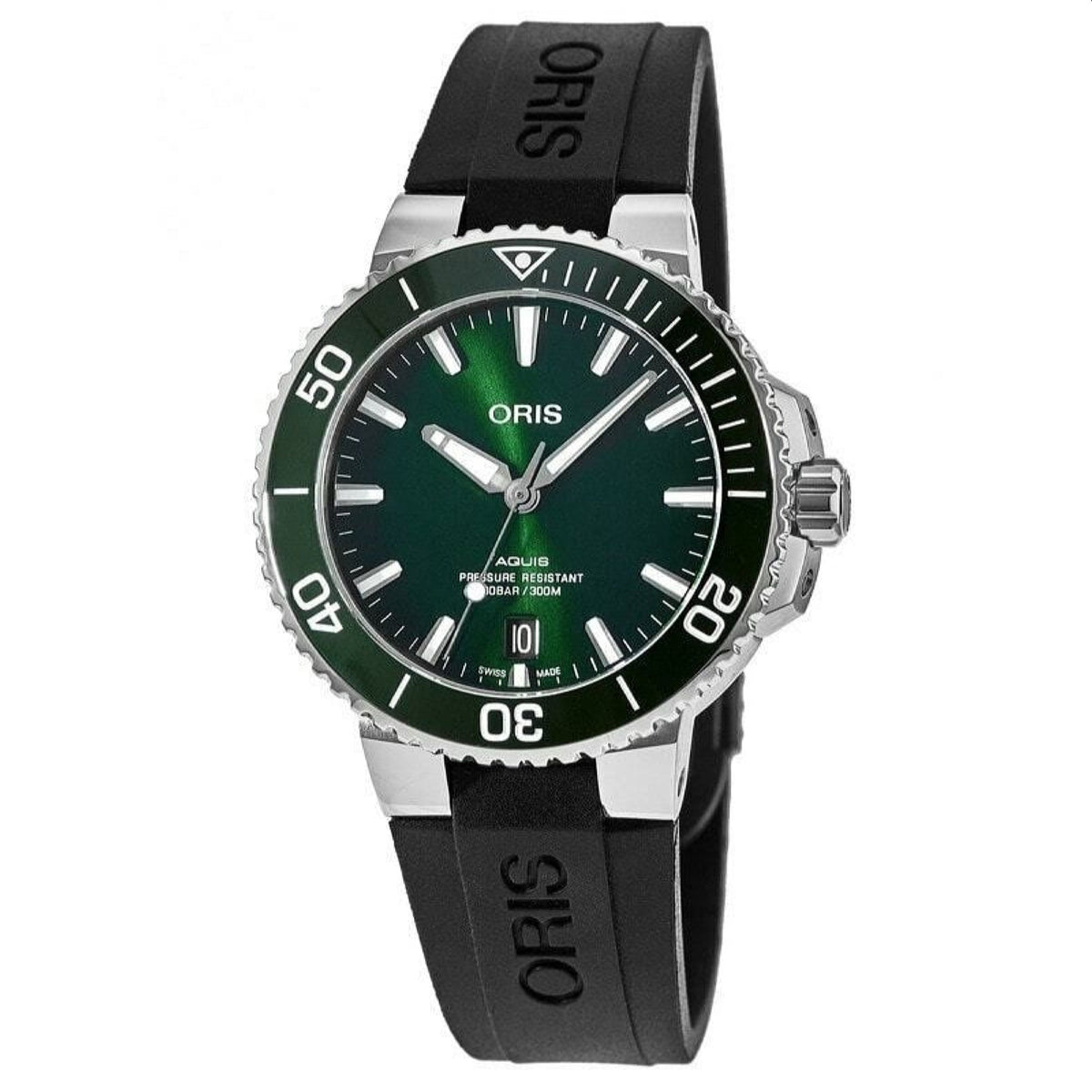 Oris  Men's 01-733-7732-4157-07-4-21-64FC Aquis Black Rubber Watch