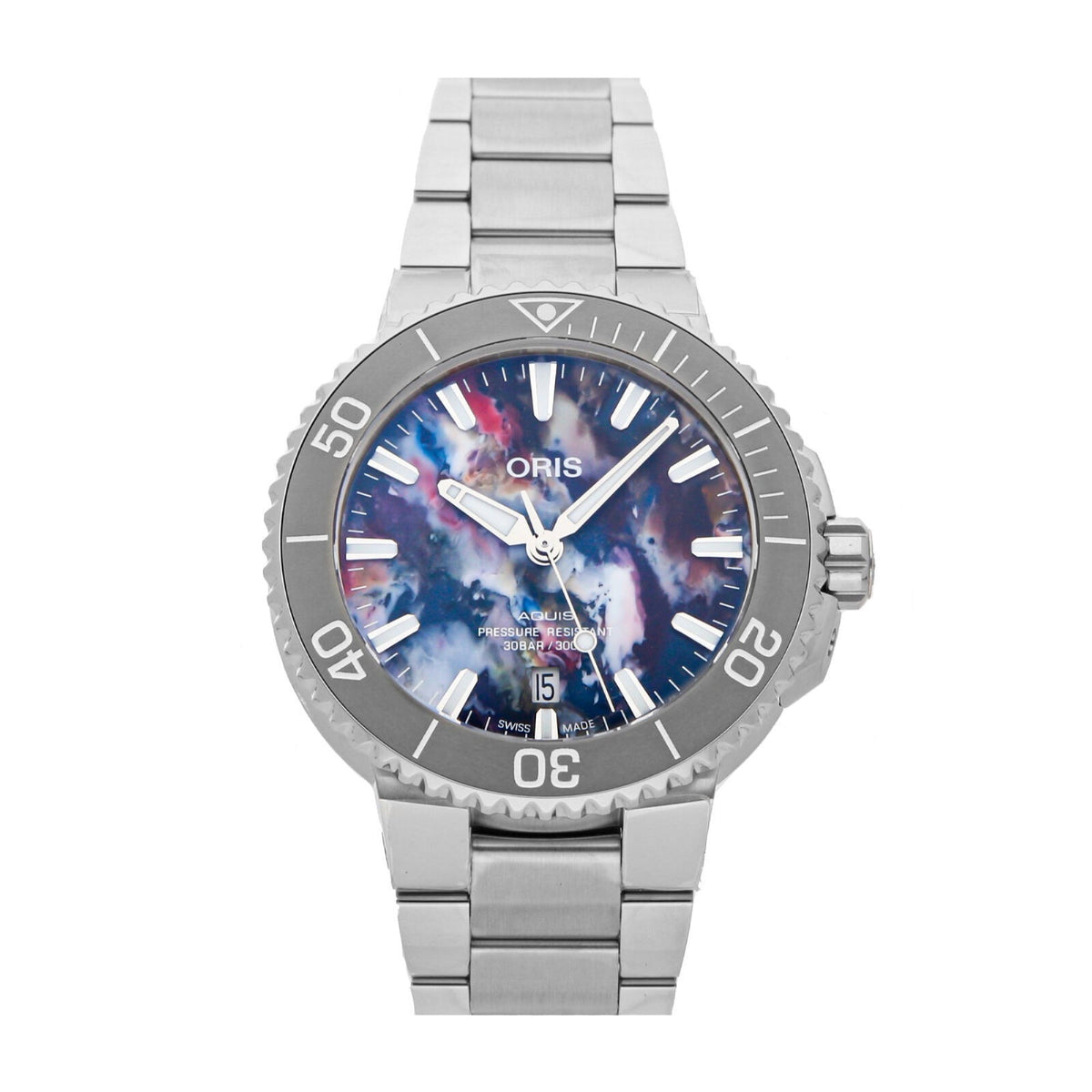 Oris  Men's 01-733-7766-4150-Set Aquis Stainless Steel Watch