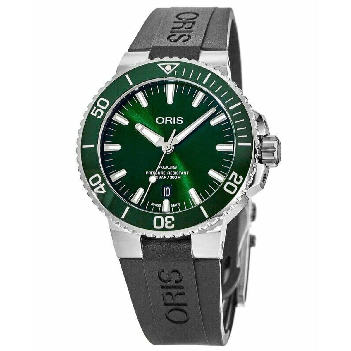 Oris  Men's 01-733-7766-4157-07-4-22-64FC Aquis Black Rubber Watch