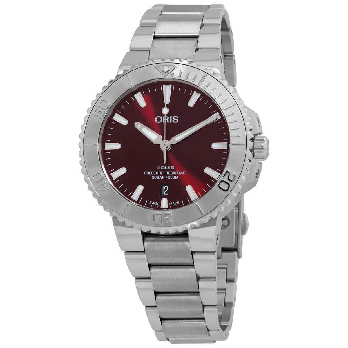 Oris  Men&#39;s 01-733-7766-4158-07-8-22-05PEB Aquis Stainless Steel Watch