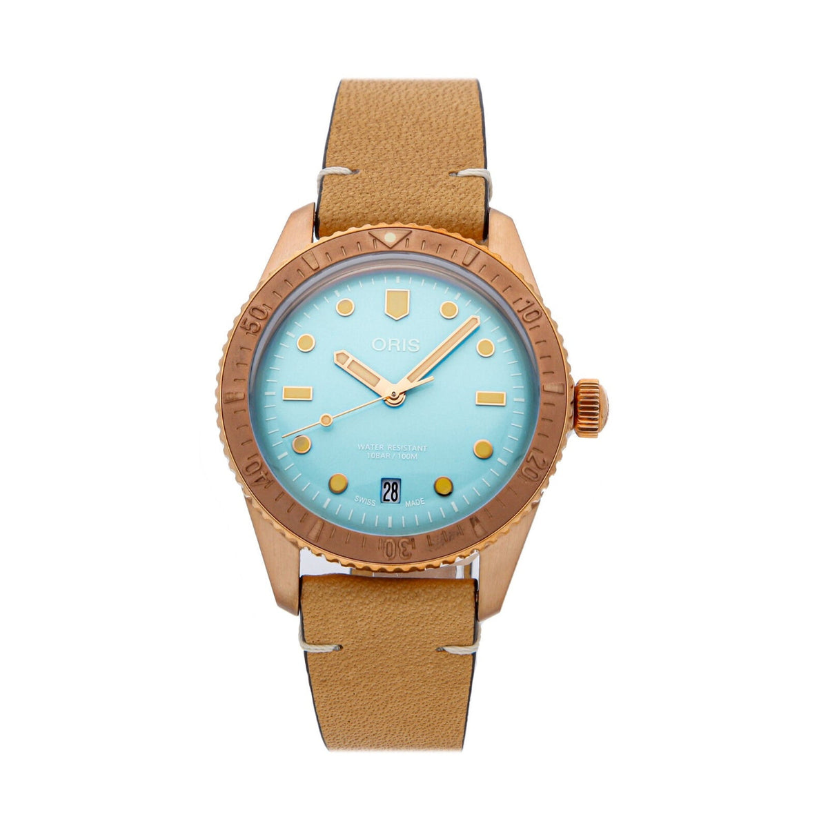 Oris  Unisex 01-733-7771-3155-07-5-19-04BR Divers Sixty-Five Brown Leather Watch