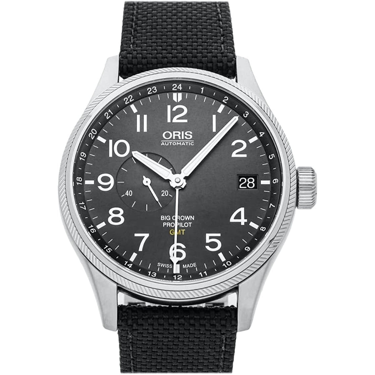 Oris  Men's 01-748-7710-4063-07-5-22-15FC Big Crown Black Textile Watch