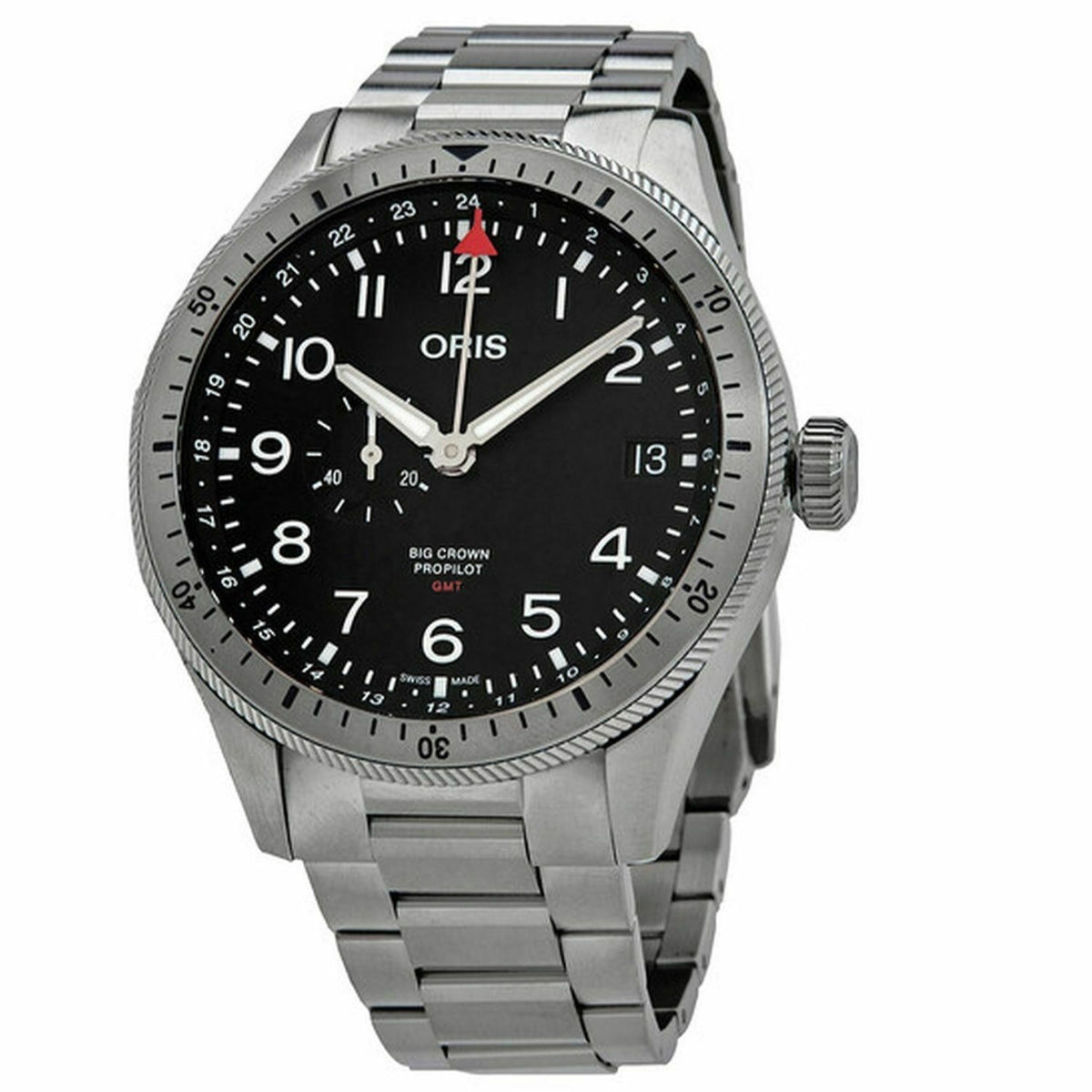 Oris  Men's 01-748-7756-4064-07-8-22-08 ProPilot Timer GMT Stainless Steel Watch