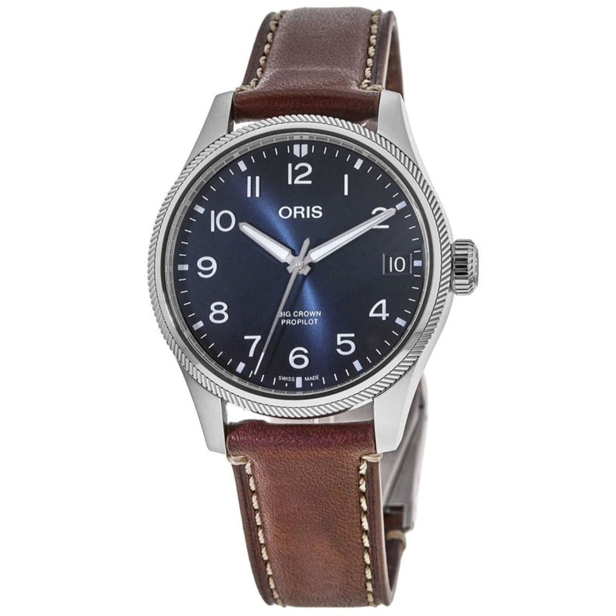 Oris  Men's 01-751-7761-4065-07-6-20-07LC Big Crown Brown Leather Watch
