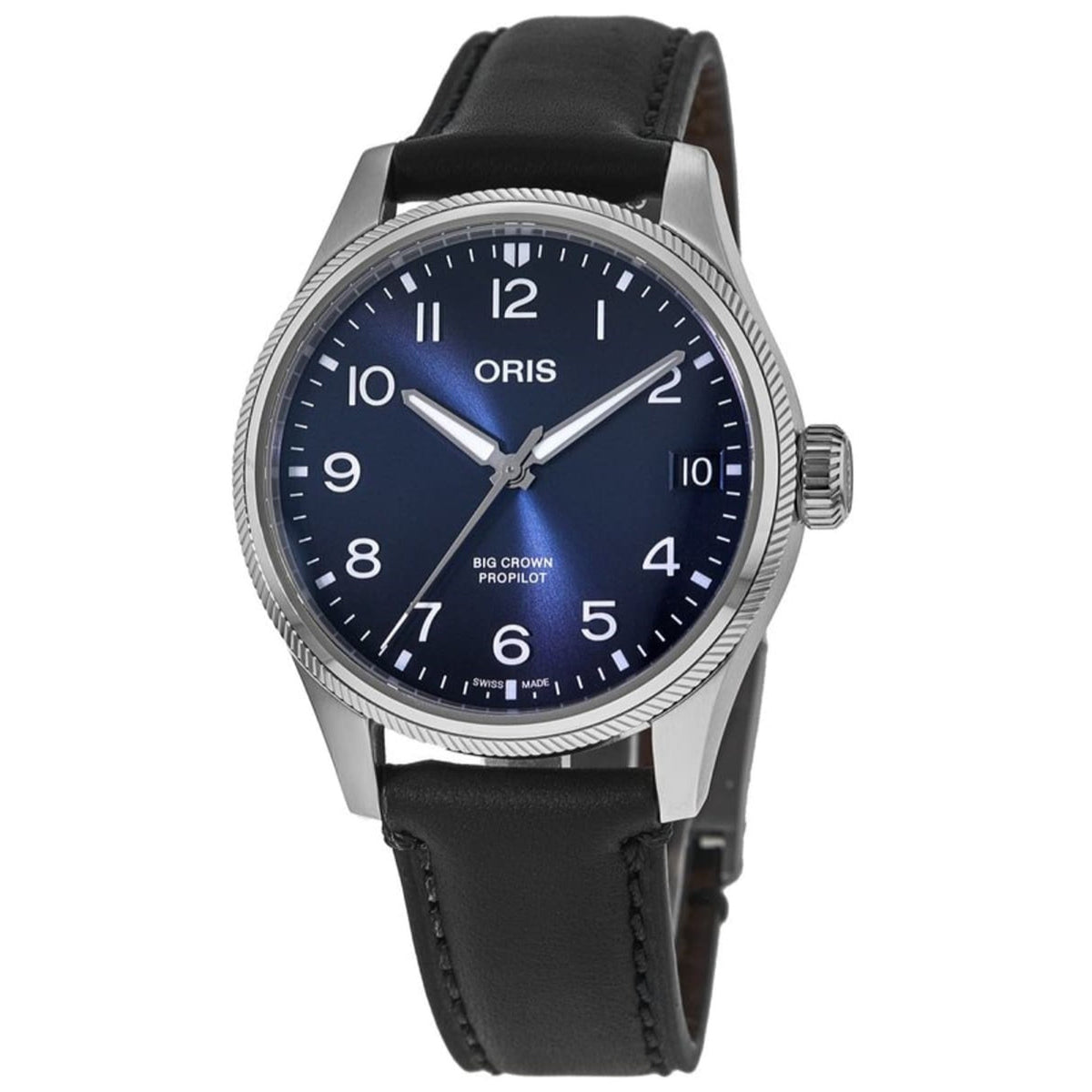 Oris  Men's 01-751-7761-4065-07-6-20-08LC Big Crown Black Leather Watch