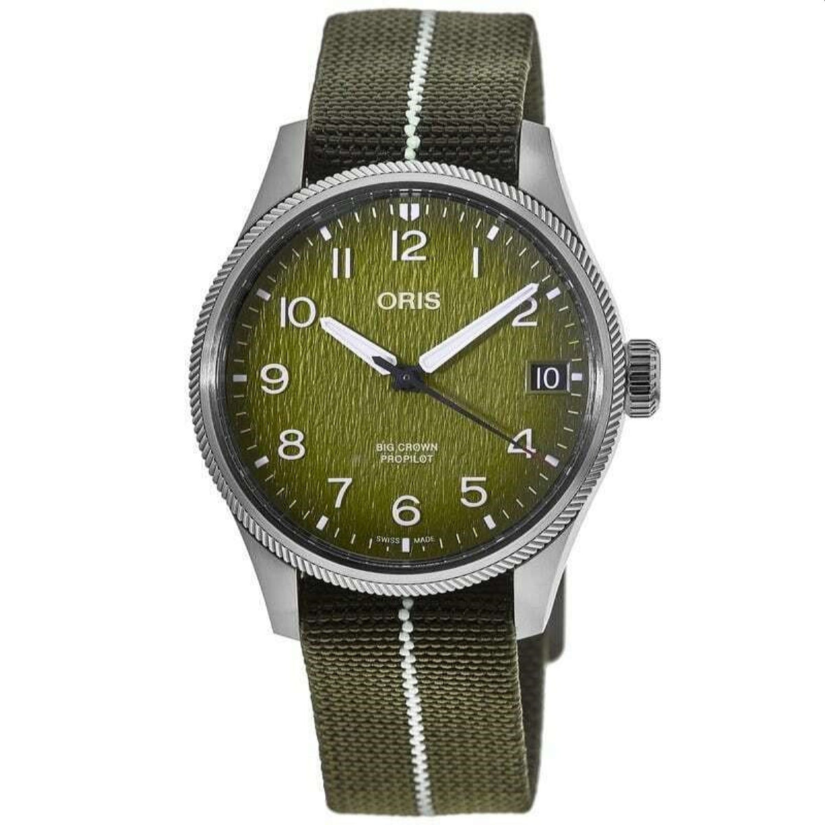 Oris  Men's 01-751-7761-4187-Set Big Crown Two-Tone Fabric Watch
