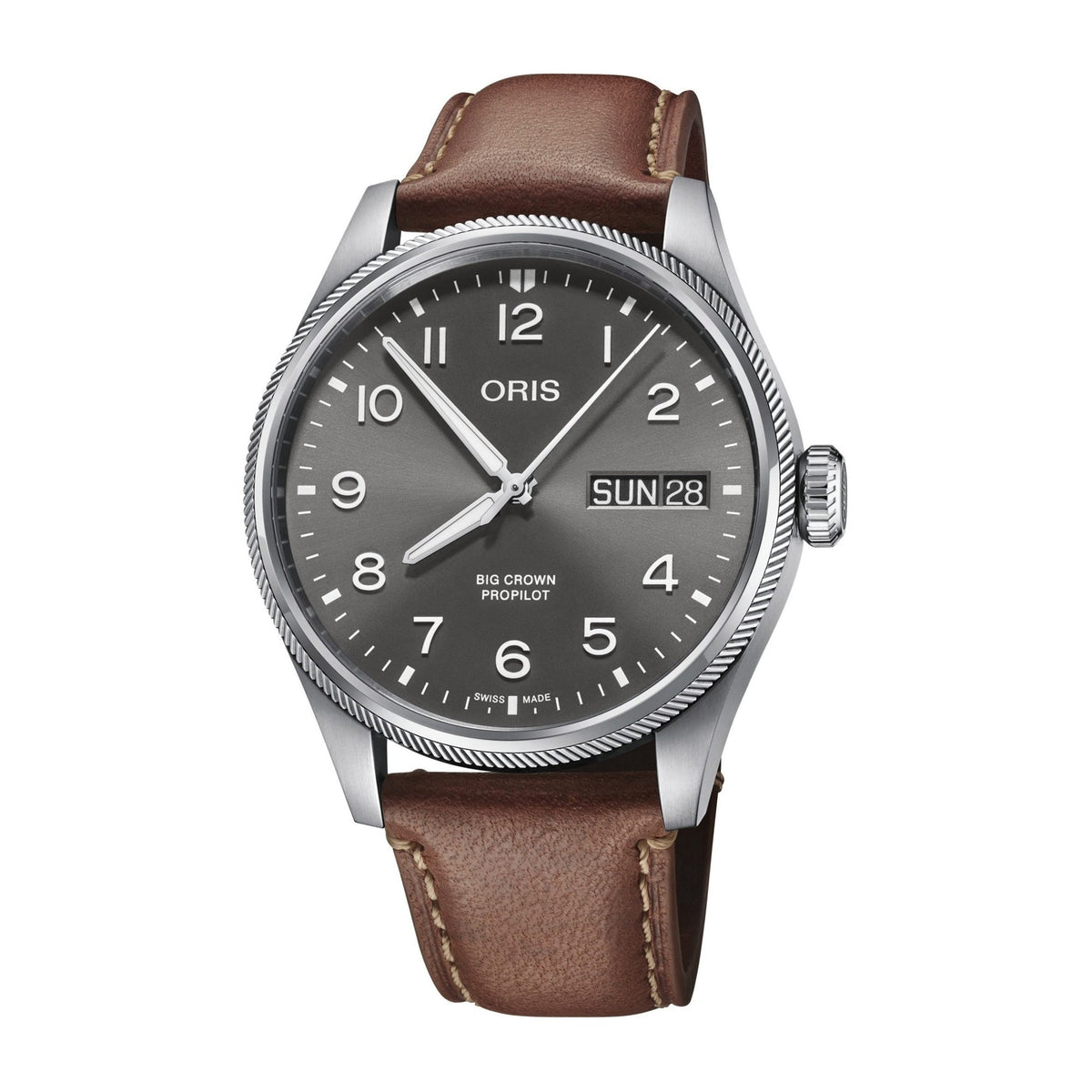 Oris  Men's 01-752-7760-4063-07-5-22-07LC Big Crown Brown Leather Watch