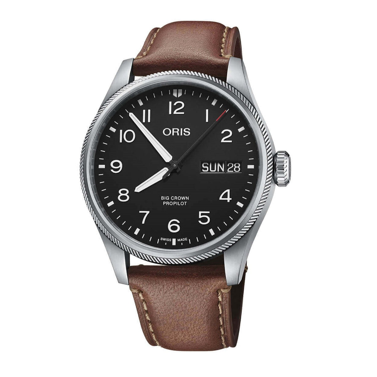 Oris  Men's 01-752-7760-4164-07-5-22-07LC Big Crown Brown Leather Watch