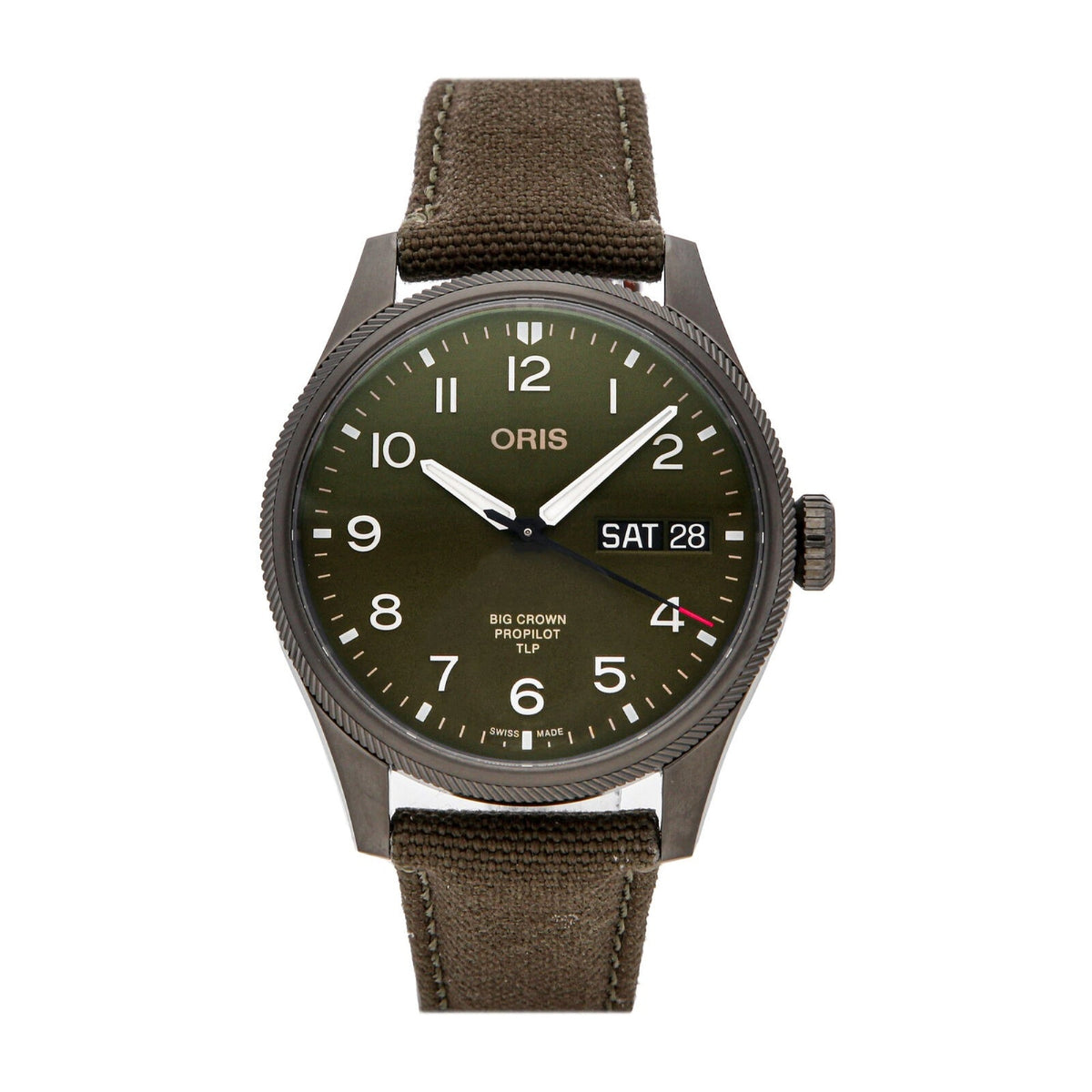 Oris  Men's 01-752-7760-4287-Set Big Crown Green Fabric Watch