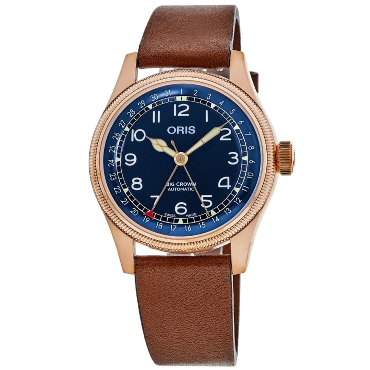 Oris  Men's 01-754-7741-3165-07-5-20-58BR Big Crown Brown Leather Watch