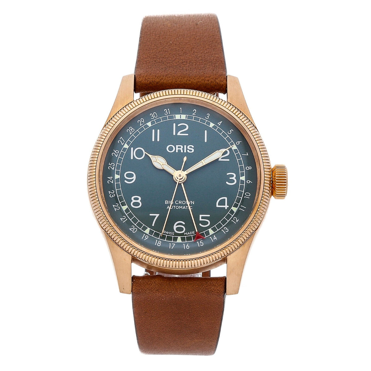 Oris  Men's 01-754-7741-3167-07-5-20-58BR Big Crown Brown Leather Watch