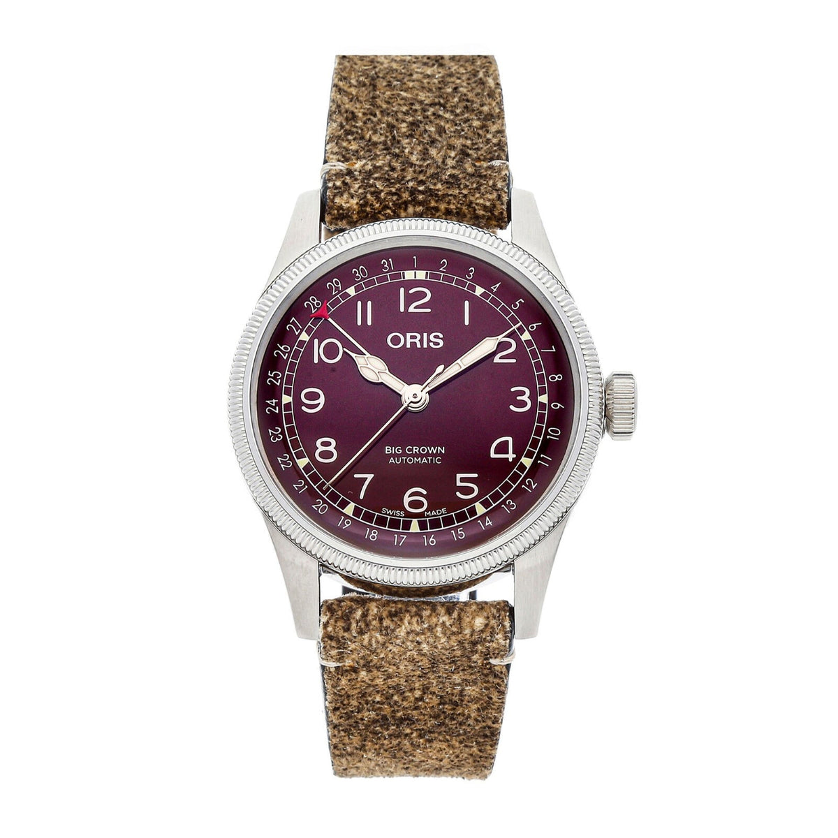 Oris  Men's 01-754-7741-4068-07-5-20-50 Big Crown Brown Leather Watch