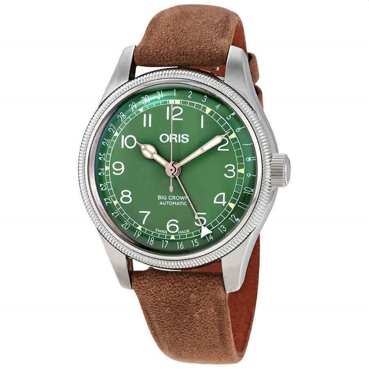 Oris  Women's 01-754-7749-4067-07-5-17-68 Big Crown Brown Leather Watch