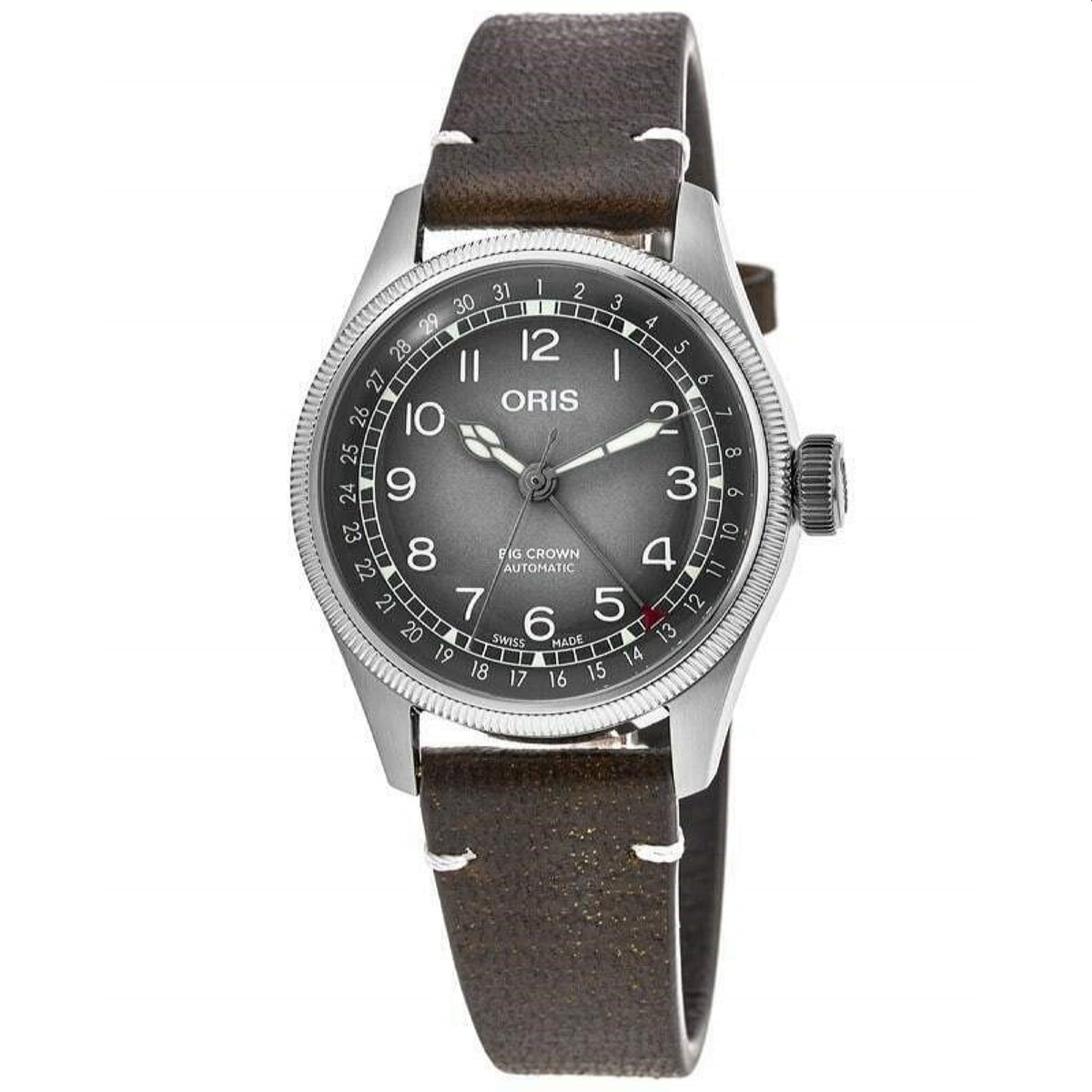 Oris  Men's 01-754-7779-4063-Set Big Crown Brown Leather Watch