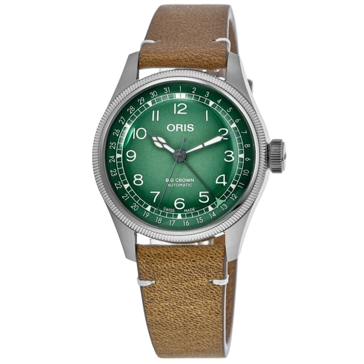 Oris  Men's 01-754-7779-4067-Set Big Crown Brown Leather Watch