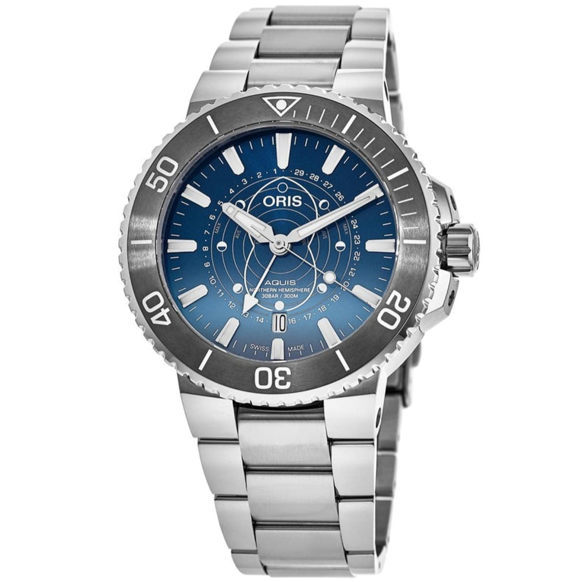 Oris  Men's 01-761-7765-4185-Set Aquis Stainless Steel Watch